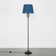 image 2 of ValueLights Traditional Style Black Barley Twist Floor Lamp With Navy Blue Light Shade