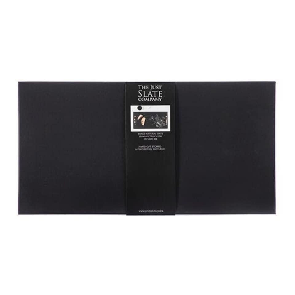 image 1 of The Just Slate Company Large Bee Slate Serving Tray Gift Boxed