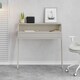 image 1 of Cowork Modern Desk Sandstone Wall Mounted With Drawer 94cm Wide Grey