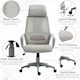 image 8 of Vinsetto Ergonomic Office Chair, High Back Computer Chair, Mesh Desk Chair with Lumbar Support, Headrest, Wheel, Adjustable Height, Grey
