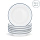 image 1 of Nicola Spring White Farmhouse Soup Plates - 22cm - Pack of 6 White