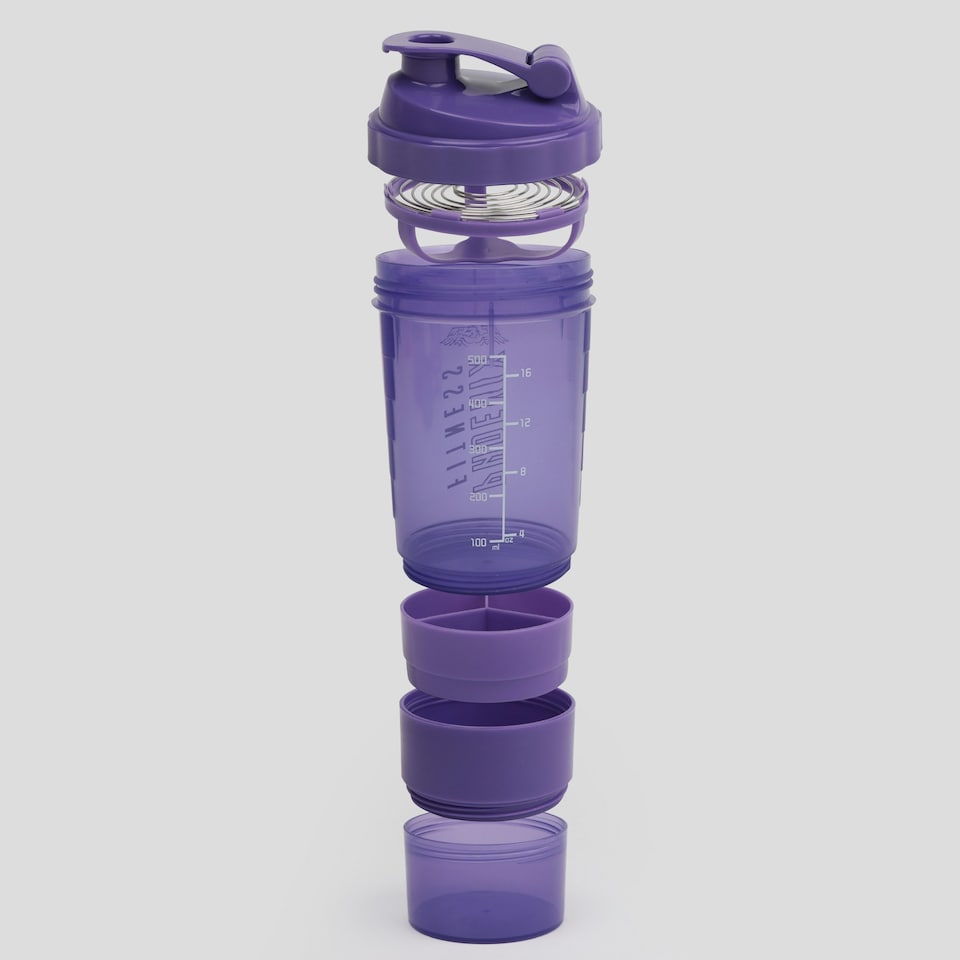 image 1 of Phoenix Fitness Compartment Protein Shaker Bottle - Purple