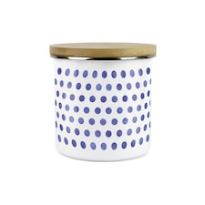 Indigo Polka Dot Large Canister