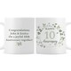 image 1 of Personalised Botanical Anniversary Mug White