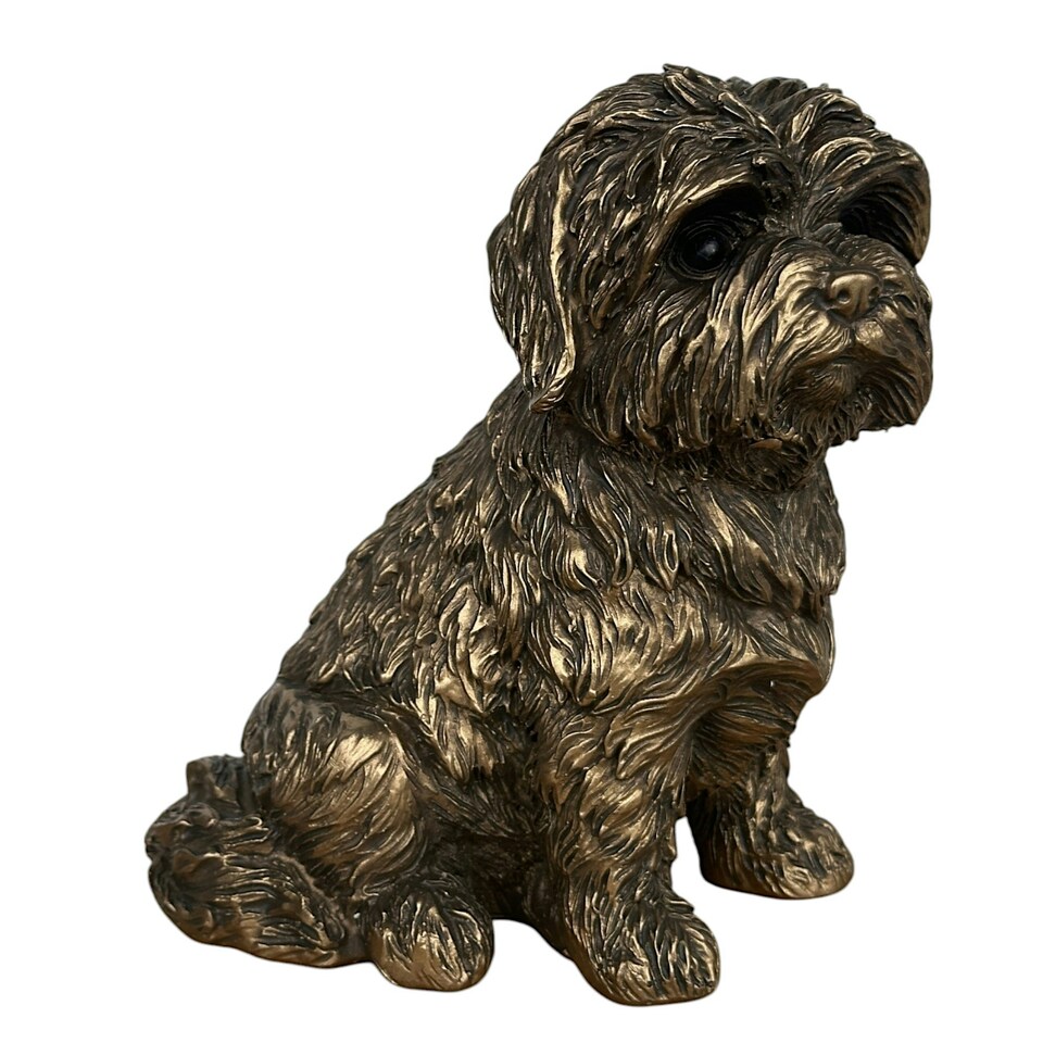 image 1 of Shih Tzu Figurine Leonardo Reflections Bronzed. Gift Boxed