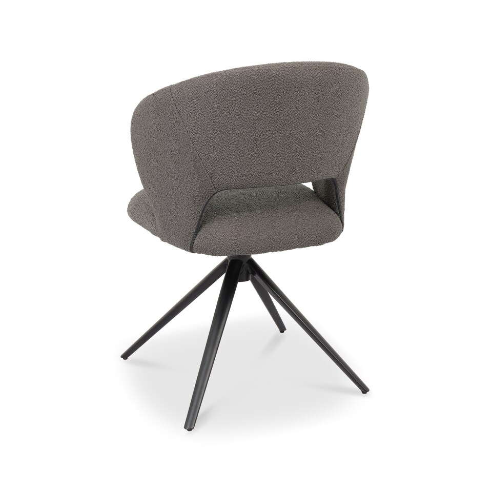 image 1 of Bentley Designs - Stella - Swivel Chair in Grey Boucle Fabric (Single)