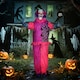image 2 of Outsunny Sound Activated Halloween Animatronics Clown with Red Light Up Eyes