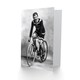 image 2 of Cycling Cyclist Bicycle Vintage Black White Photograph Greeting Card