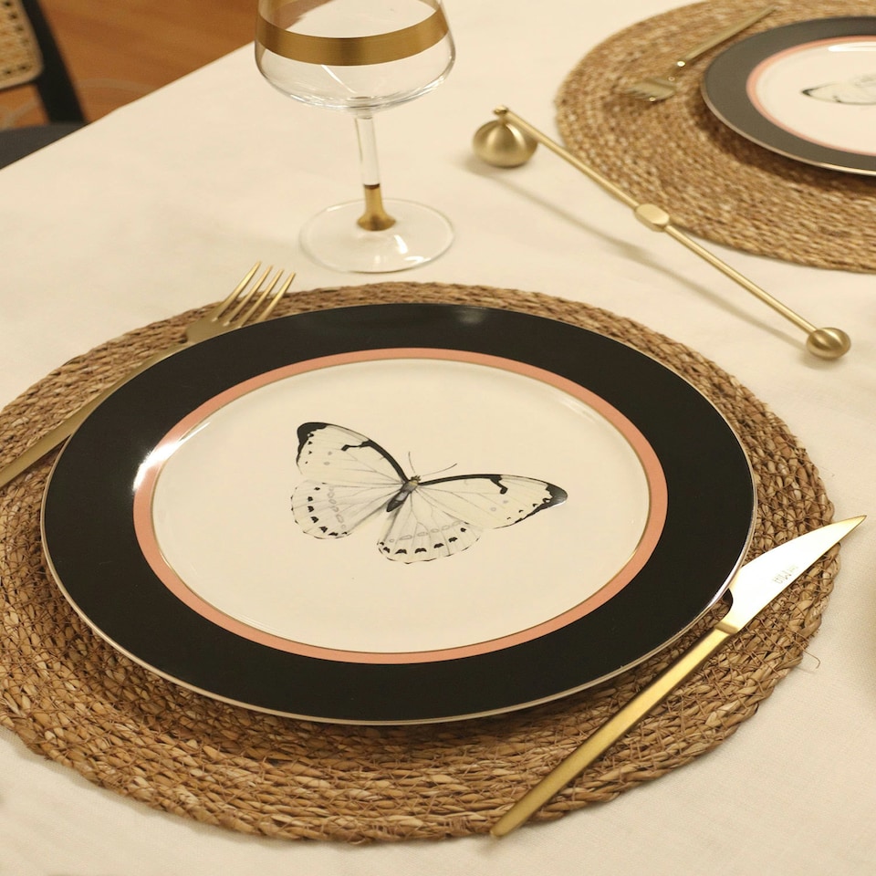 image 1 of Blossom Collection Porcelain Dinner Plates (Set of 6)