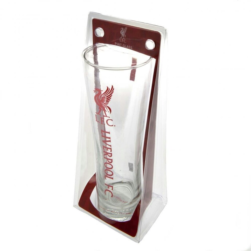 image 1 of Liverpool FC Official Tall Beer Glass - Red - One Size