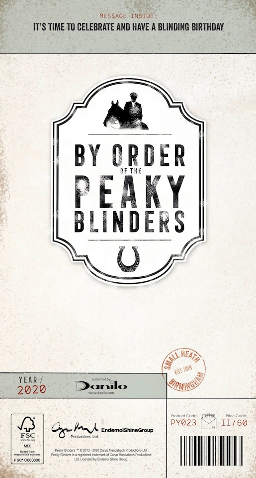 image 1 of Peaky Blinders 'Brother' Birthday Card