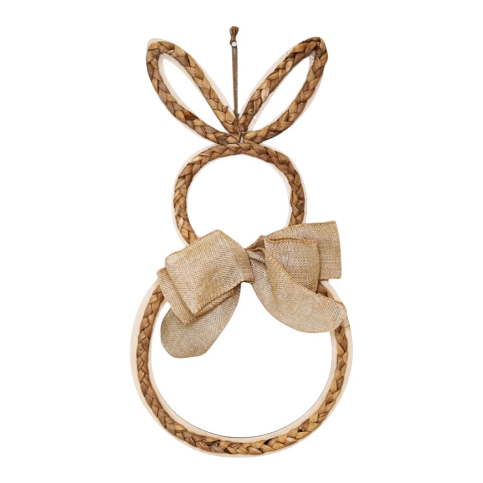image 1 of Rabbit Shaped Decorative Wreath – 48cm