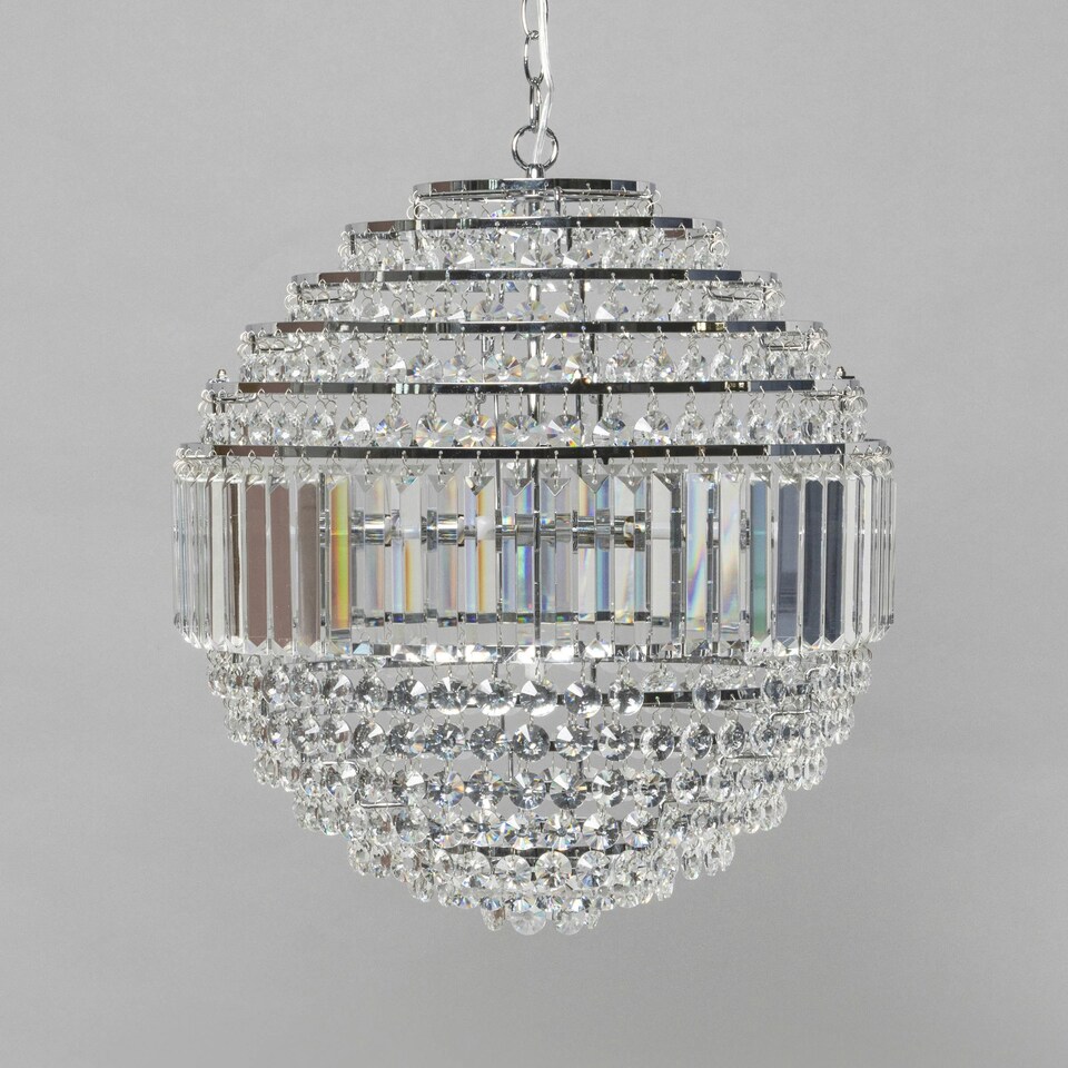 image 1 of BHS Paladina Large Ball Ceiling Pendant | Silver | Chrome | 1