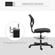 image 7 of Vinsetto Drafting Chair with Adjustable Footrest, Swivel Mesh Office Chair with Curved Back, Adjustable Height for Standing Desk, Black