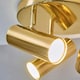 image 1 of ValueLights Modern 3 Way Adjustable Gold Round Plate Ceiling Spotlight Gold