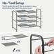 image 6 of Yaheetech 4-Tier Expandable Iron Mesh Wire Shoe Rack Holds 15-20 Pairs of Shoes | Black | One Size