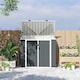 image 6 of Outsunny 2-Bin Steel Rubbish Storage Shed w/ Double Locking Doors, Openable Lid