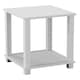 image 1 of Sandra 2 Tier S-Tube End Table Small Wood Bedside Nightstand With Storage Shelf | Multi | White