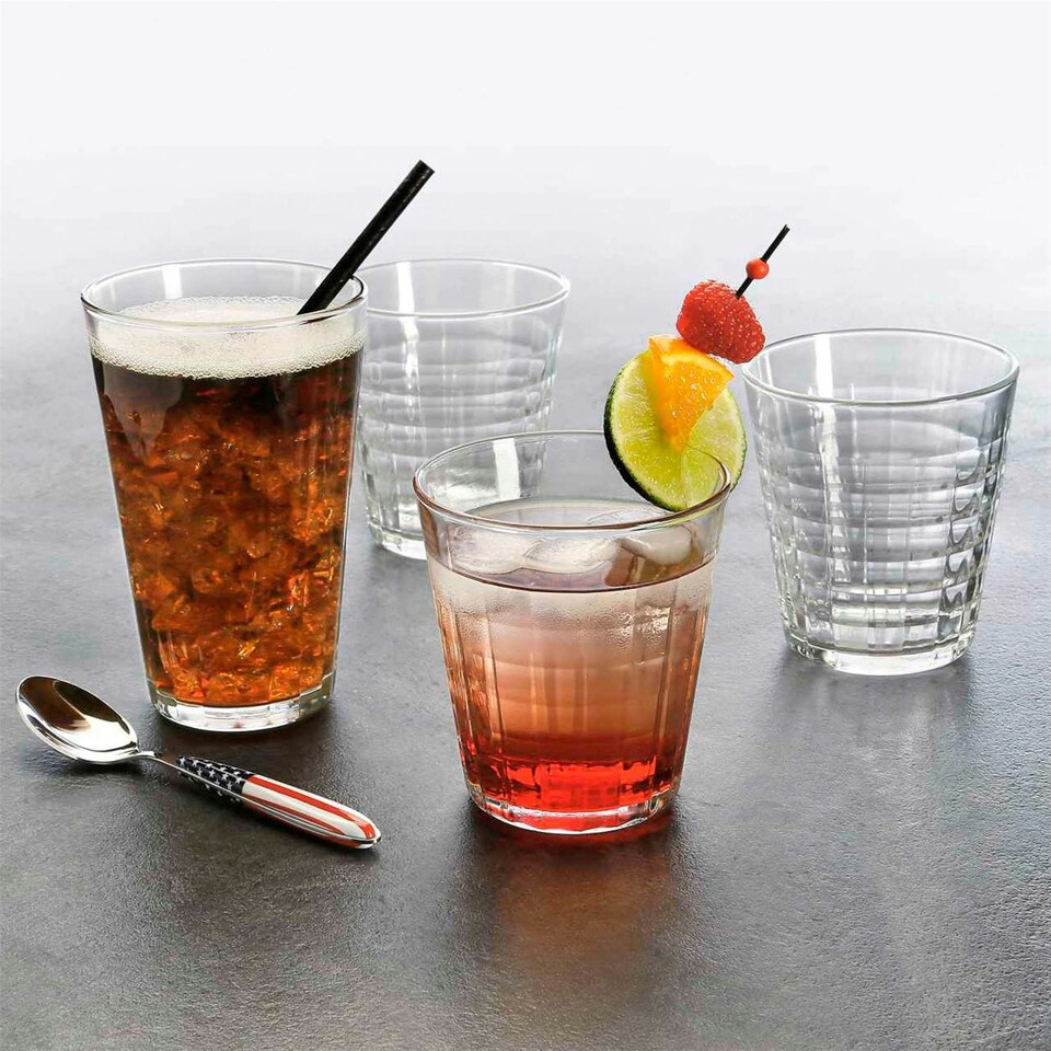 image 1 of Duralex Prisme Water / Juice Hiball Glasses - 330ml - Pack of 6 Clear