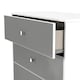image 6 of Truro 3 Drawer Deep Chest of Drawers in Uniform Grey & White Matt (Ready Assembled) | Grey | Uniform Grey & White Matt
