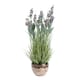 image 1 of Homescapes Artificial Purple Lavender Plant in Decorative Metallic Ceramic Pot, 66 cm Tall