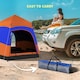 image 8 of Outsunny 4 Person Camping Tent Festival Hiking Shelter, Blue