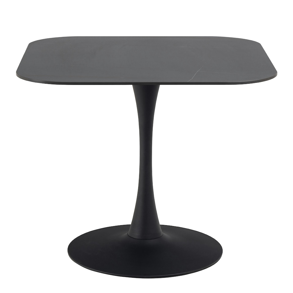 image 1 of Malta Ceramic Square Dining Table Black