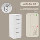 image 6 of Vida Designs Trega 5 Drawer Narrow Chest of Drawers Bedroom Storage Unit, (H) 90cm x (W) 34.5cm x (D) 36cm, White