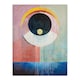image 3 of Abstract Circle Eye Dripping Modern Living Room Black Framed Wall Art Print A4