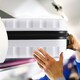 image 5 of 55x35x20cm Carry On Cabin Hard Shell Suitcase - 100+ Airlines Approved Including EasyJet (Paid), British Airways, Ryanair (Priority), TUI White | White/Black | Cabin Bag