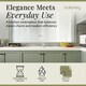 image 2 of Single Bowl Fireclay Ceramic Inset Kitchen Sink & Drainer with Compatible Waste - 1010mm