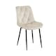 image 2 of SONARA Grey Marble Round Dining Table and Velvet Chairs Set, Modern 4 Seater for Dining Room