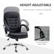 image 4 of HOMCOM Office Chair Computer Chair Executive Office Chair with Height Adjustable, Comfortable Desk Chair for Home Office Fabric Black