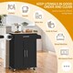 image 4 of Yaheetech Kitchen Island Cart with Spice Rack Storage Black
