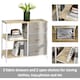 image 3 of HOMCOM Chest of Drawers Storage  Dresser Cabinet Organizer with 3 Fabric Drawers and 2 Display Shelves for Living Room, Bedroom, Hallway, Beige