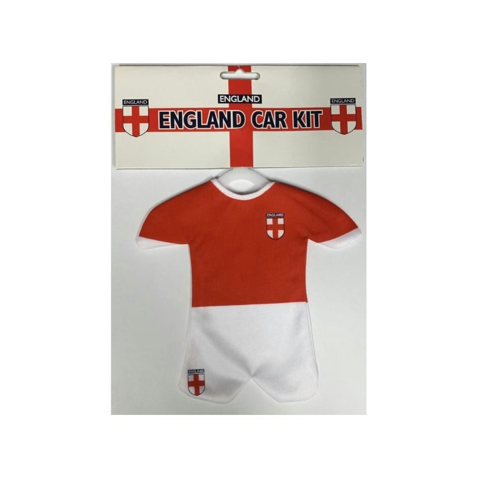 England Mini Car Mirror Decoration - Red/White - One Size