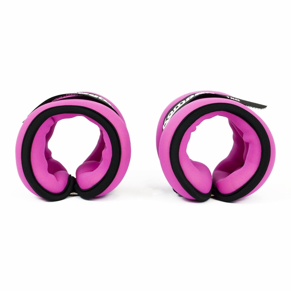 image 1 of Komodo Pink Neoprene Ankle Weights - 1kg (2 x 0.5kg)