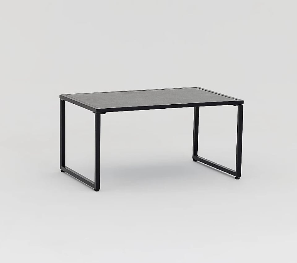 image 1 of Garden Sofa Set Lounge Outdoor 2 Seater Sofa Chairs Coffee Table Grey Cushions 4 Seater Black Furniture - Porto