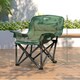 image 7 of Outsunny Camping Chair for Adults, Padded Folding Chair, Olive Green 
