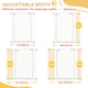 image 9 of PawHut 74-100cm Adjustable Metal Pet Gate Safety Barrier w/Auto-Close Door White
