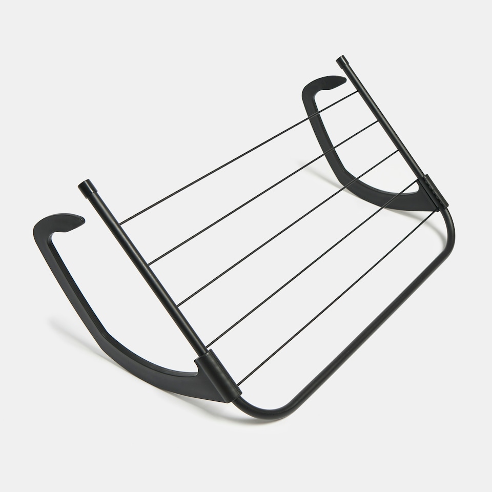 image 1 of OHS Over Radiator Clothes Airer Foldable Clothes Towel Rail Holder Rack Dryer Hanger