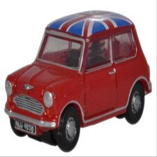 Oxford Diecast Classic Mini Tartan Red / Union Flag