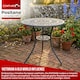 image 2 of Centurion Supports POSITANO Garden and Patio Grey Cast Aluminium Bistro Table | Grey | Grey