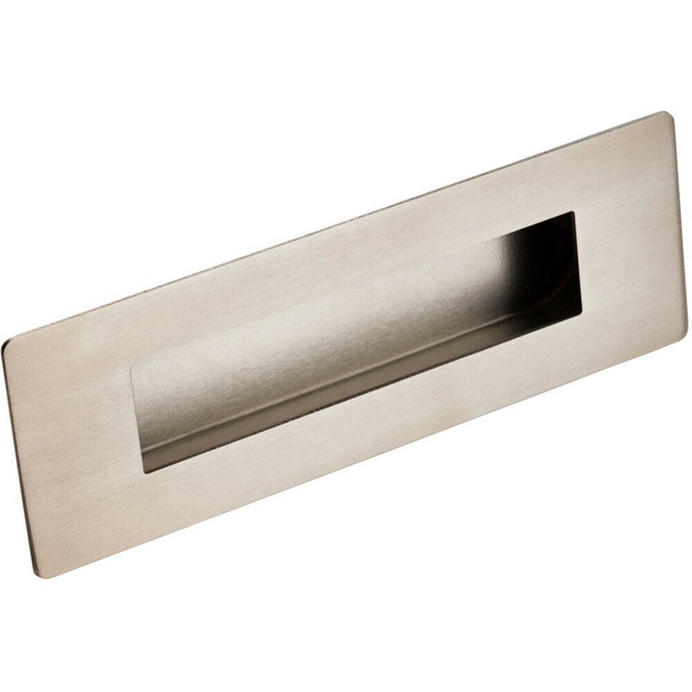 Loops Recessed Sliding Door Flush Pull Handle 180 x 60mm Satin Stainless Steel in Metallics