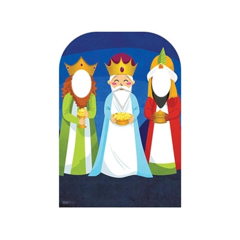 Three Kings Christmas Child Stand In Lifesize Cardboard Cutout 131cm