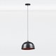 image 3 of First Choice Lighting Pair of Industrial Nickel with Copper Detail Dome Pendants Silver | Copper