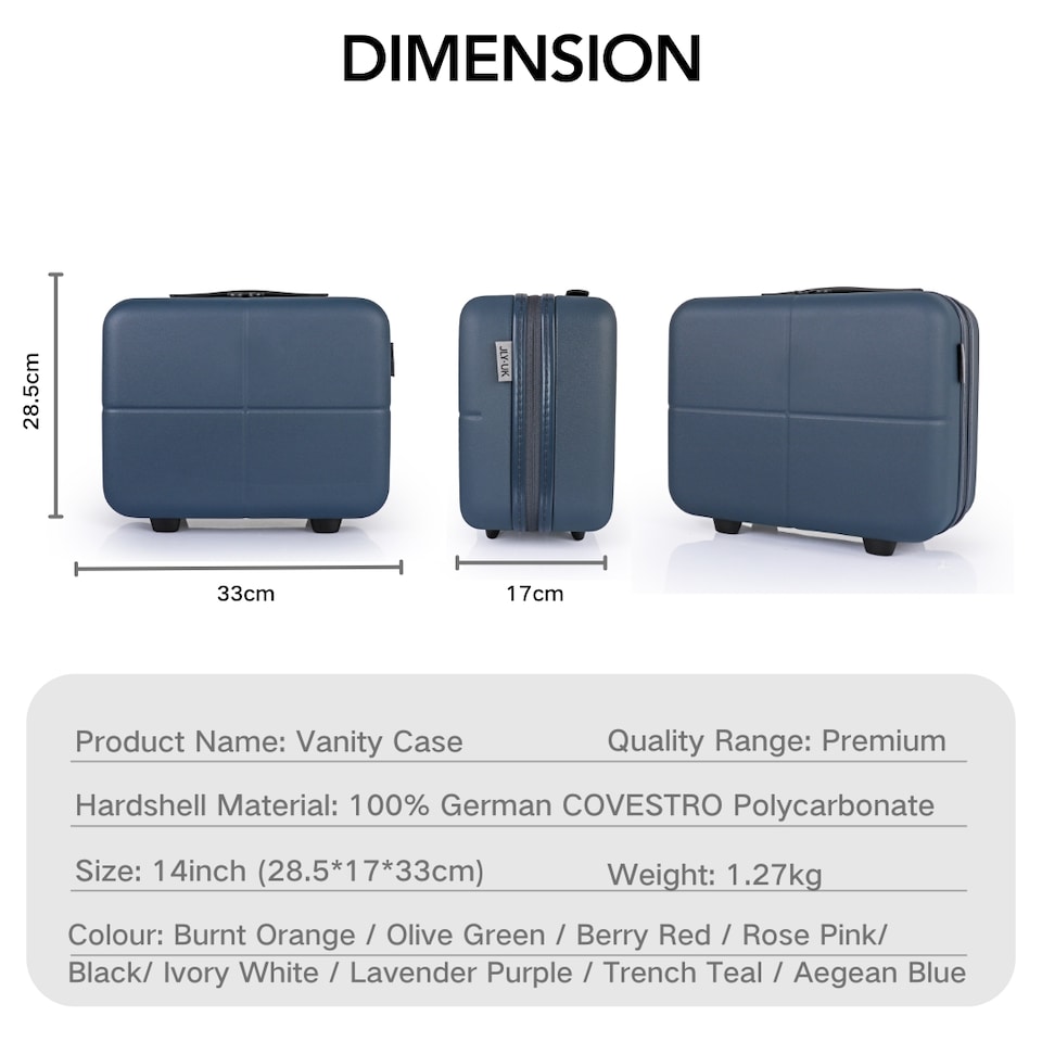 image 1 of Premium 100% Makrolon PC 2 PCS Suitcase Set | Vanity + Cabin Luggage