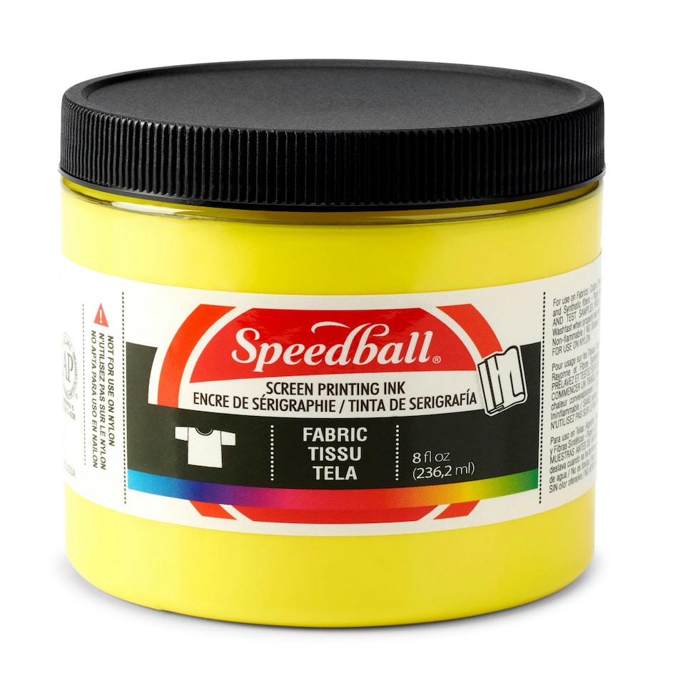 Speedball Fabric Screen Printing Ink, Process Yellow, 8oz