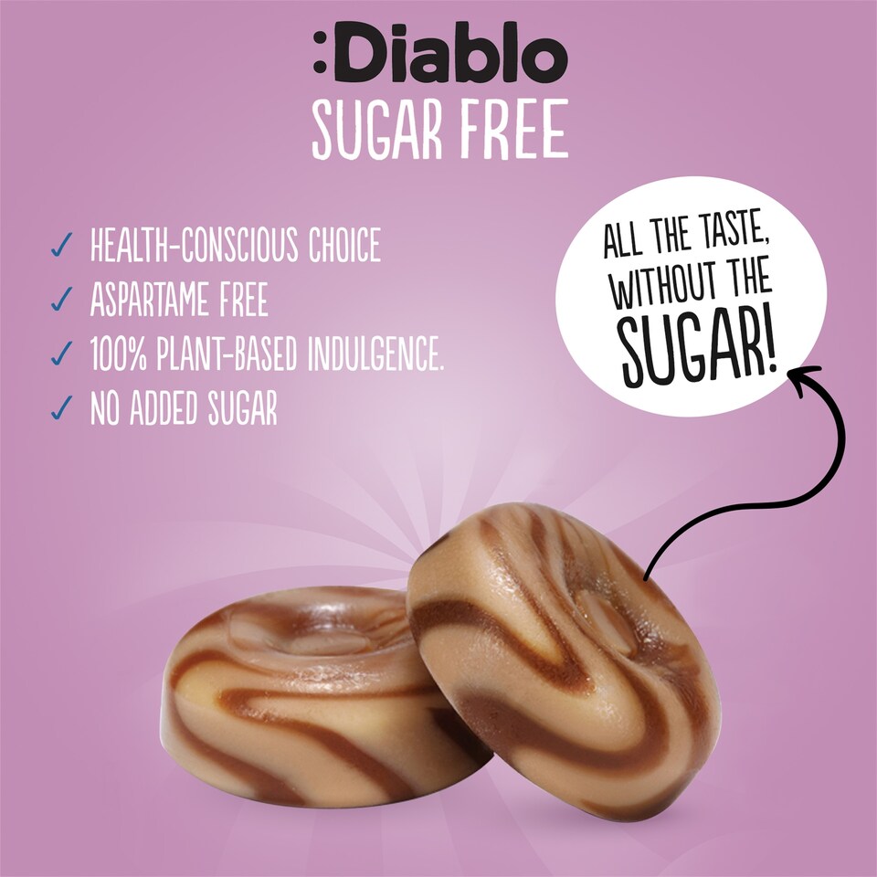 image 1 of Diablo Sugar Free Cappuccino and Cream Sweets 75g 3 Pack