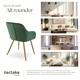 image 7 of Chair Marilyn - quilted velvet look, continuous backrest, golden steel legs - per piece Green | Dark Green/Gold